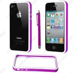 Ebeststar � pour apple iphone 4s, 4 - housse etui coque bumper de protection + stylet, couleur violet ...