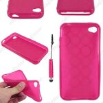 Ebeststar � pour apple iphone 4s, 4 - housse etui coque souple silicone gel motif cercle + mini stylet, ...