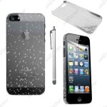 Ebeststar ® pour apple iphone se 5s 5 - etui housse coque rigide motif gouttelettes + stylet, couleur ...