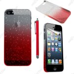 Ebeststar  pour apple iphone se 5s 5 - etui housse coque rigide motif gouttelettes + stylet, couleur ...