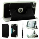 Ebeststar ® pour apple iphone se 5s 5 - housse coque etui pu cuir rotatif avec support � rotation 360 ...