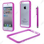 Ebeststar ® pour apple iphone se 5s 5 - housse etui coque bumper de protection + stylet, couleur violet ...