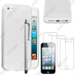 Ebeststar ® pour apple iphone se 5s 5 - housse etui coque souple silicone gel sans motif + stylet + ...