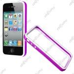 Ebeststar ® bumper contour de protection etui housse coque pour apple iphone 4s, 4, couleur violet bord ...