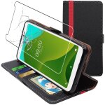 Ebeststar - coque + film vitre en verre tremp� wiko jerry 4 etui portefeuille porte - cartes support ...