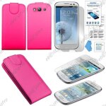 Ebeststar ® coque housse etui simili cuir rabattable pour samsung galaxy s3 i9300 i9305, couleur rose ...