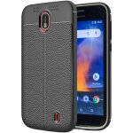 Ebeststar - coque nokia nokia 1 etui tpu souple anti - choc motif cuir anti - d�rapante, noir [dimensions ...