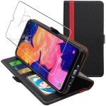 Ebeststar - coque samsung a10 galaxy sm - a105f etui portefeuille porte - cartes support stand, noir ...