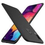 Ebeststar - coque samsung a30 galaxy sm - a305f housse motif fibre carbone luxe flex tpu premium, noir ...