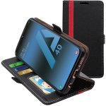 Ebeststar - coque samsung a40 galaxy sm - a405f etui portefeuille porte - cartes support stand, noir ...