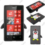Ebeststar � coque silicone avec motif pingouin pour nokia lumia 520, couleur noir