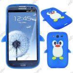 Ebeststar � coque silicone avec motif pingouin pour samsung galaxy s3 i9300 i9305, couleur bleu