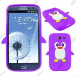 Ebeststar � coque silicone avec motif pingouin pour samsung galaxy s3 i9300 i9305, couleur violet