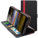 Ebeststar - coque sony xperia l3, l3 dual (2019) etui portefeuille porte - cartes support stand, noir ...