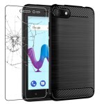 Ebeststar - coque wiko sunny3 (sunny 3) housse motif fibre carbone luxe tpu premium, noir [dimensions ...