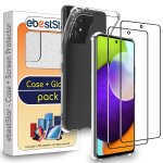 Ebeststar - coque + x2 film verre pour samsung galaxy a52, a52s 5g etui housse silicone slim coins rebords ...