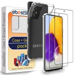 Ebeststar - coque + x2 film verre pour samsung galaxy a72 etui housse silicone slim coins rebords renforc�s, ...