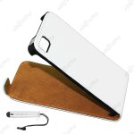 Ebeststar  etui coque housse en pu cuir + 3 film + mini stylet pour blackberry z10, couleur blanc