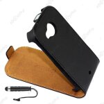 Ebeststar � etui coque housse en pu cuir + 3 film + mini stylet pour htc desire c / a320, couleur noir ...
