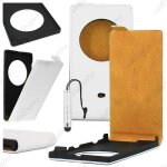 Ebeststar � etui coque housse en pu cuir + 3 film + mini stylet pour nokia lumia 1020, couleur blanc