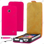 Ebeststar � etui coque housse en pu cuir + 3 film + mini stylet pour nokia lumia 630, couleur rose