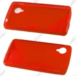Ebeststar ® etui housse coque s - line silicone protection en gel pour lg nexus 5 e980, couleur rouge ...