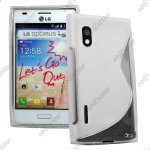 Ebeststar  etui housse coque s - line silicone protection en gel pour lg optimus l5 e610, couleur transparent ...