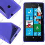 Ebeststar � etui housse coque s - line silicone protection en gel pour nokia lumia 520, couleur bleu ...