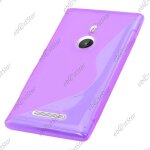 Ebeststar  etui housse coque s - line silicone protection en gel pour nokia lumia 925, couleur violet ...
