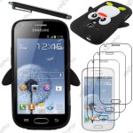 Ebeststar  etui housse coque pingouin silicone souple design fun pour samsung galaxy trend s7560, s ...