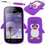Ebeststar ® etui housse coque pingouin silicone souple design fun pour samsung galaxy trend s7560, s ...