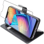 Ebeststar - etui huawei honor play coque portefeuille pu cuir, noir [dimensions precises smartphone : ...