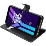Ebeststar - etui huawei y6 2018 coque portefeuille pu cuir, noir [dimensions precises smartphone : 152. ...