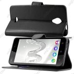 Ebeststar ® etui portefeuille housse coque protection folio book livre pour wiko freddy, couleur noir ...