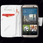 Ebeststar ® etui portefeuille housse protection folio coque pour htc one m9, one hima, couleur blanc ...