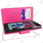 Ebeststar ® etui portefeuille housse protection folio coque pour wiko highway 4g, couleur rose + film ...
