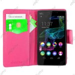 Ebeststar ® etui portefeuille housse protection folio coque pour wiko ridge fab 4g, couleur rose + film ...