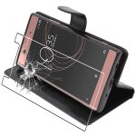 Ebeststar - etui sony xperia xa2 ultra, xa2 ultra dual (2018) coque portefeuille pu cuir, noir [dimensions ...