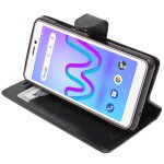 Ebeststar - etui wiko jerry 3 coque portefeuille pu cuir, noir [dimensions precises smartphone : 148 ...