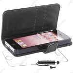 Ebeststar ® housse coque etui portefeuille folio book livre simili cuir pour apple iphone 5s, 5, couleur ...