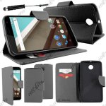 Ebeststar ® housse coque etui portefeuille folio book livre simili cuir pour motorola nexus 6, nexus ...