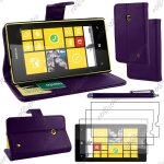 Ebeststar  housse coque etui portefeuille folio book livre simili cuir pour nokia lumia 520, couleur ...