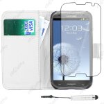 Ebeststar ® housse coque etui portefeuille folio book livre simili cuir pour samsung galaxy s3 i9300 ...