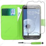Ebeststar ® housse coque etui portefeuille folio book livre simili cuir pour samsung galaxy s3 i9300 ...