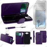 Ebeststar � housse coque etui portefeuille folio book livre simili cuir pour samsung galaxy s3 i9300 ...