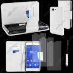 Ebeststar � housse coque etui portefeuille folio book livre simili cuir pour sony xperia z3 compact, ...