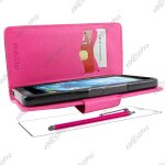 Ebeststar ® housse coque etui portefeuille folio book livre simili cuir pour wiko getaway, couleur rose ...