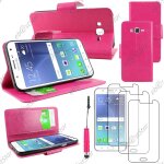 Ebeststar � housse coque etui portefeuille support folio simi cuir pour samsung galaxy j7 sm - j700f ...