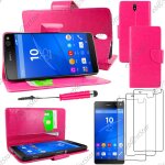 Ebeststar � housse coque etui portefeuille support folio simi cuir pour sony xperia c5 ultra, c5 ultra ...