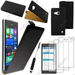 Ebeststar  housse coque etui en pu cuir a rabat ultra fine (slim case) pour nokia lumia 735 730 dual, ...